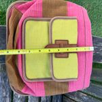 Fossil  Shay‎ Canvas Crossbody Pink Yellow Handbag Flap Closure Pocket Bag NWOT W Photo 7