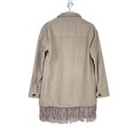 Laundry by Shelli Segal Womens M Fringe Shaket in Silver Mink Tan NEW Photo 2
