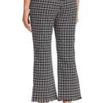 Max Mara Weekend Valico Fringe-Trim Plaid Cropped Pants Black White 8 Photo 2
