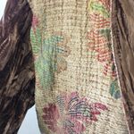 Vintage 90s Silverado New Mexico Statement Blazer Textured Floral Brown Velvet M Size M Photo 4