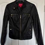 Guess Faux Leather Moto Jacket – Black – Size Small Photo 1