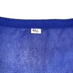 Boutique Womens Nearly Sheer Blouse Top Shirt Royal Blue 4X Fits Like 1X Photo 7