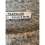 ZARA  Trafaluc Sweater Women Small Gray Knit Crew Neck Long Bell Sleeve Pullover‎ Photo 7