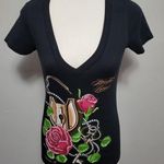 Steadfast Brand black tattoo graphic vneck tee size small Photo 0