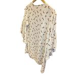 Mi Ami Kimono Shirt Women's Medium Ivory Floral Bell Sleeve Open Front Boho Photo 4