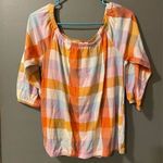 Cato  Off The Shoulder 3/4th Sleeve Elastic Sleeve Elastic Waist Top Size S Photo 0