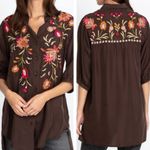 Johnny Was  silk and embroidered ROSALVA OVERSIZED WEEKEND TUNIC NWT Photo 1