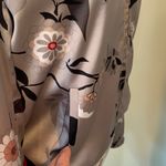 Loft Lightweight Beige Floral Satin Bomber Jacket Women’s XS Extra Small Photo 2