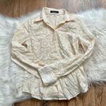 William Barry | Eyelet Button Down Shirt Size 2 Photo 1