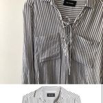 The Kooples Striped Lace Up Blouse Photo 9