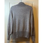 Cynthia Rowley  Gray Chenille Button Shoulder Funnel Neck Sweater Womens Size S # Photo 2