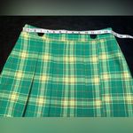 Topshop Green Pleated Skirt with Black Accent Buttons - Size 6 Photo 6