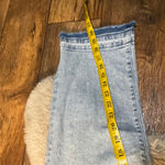 Nicole Miller  Nomad Super High Rise Relaxed Straight Size 12 Raw Hem Light Wash Photo 6