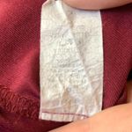 Lavender Field  Burgundy Tie Front Short Sleeve Blouse Photo 3