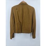 Anne Klein II Women's Brown Gold Button Blazer Jacket Size 6 Silk Rayon Blend Photo 2