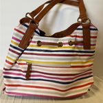 Liz Claiborne Colorful Striped Shoulder Bag Photo 5
