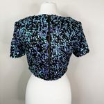 Charlotte Russe NEW Shirt Size M Vegas Baby All Over Sequin Crop Top Photo 2