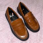 Fashion to figure NEW  Brown Alligator Brown Chunky Y2K Platform Loafers Sz 8 Photo 1
