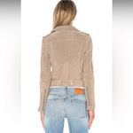 BLANK NYC  Suede moto jacket in sand stoner small $198 Photo 2