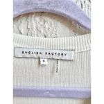 English Factory NWOT Short Sleeve Ruffle Lace Up Stripe Mini Dress White Women S Photo 4