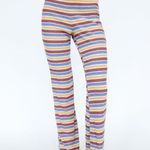 ZARA NWT  TEXTURED RIB STRIPED HIGH WAISTED PANT SMALL Photo 2