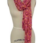 Vera Bradley Clementine scarf Orange Pink Geometric print NWT Photo 0