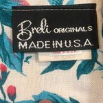 Vintage 90’s Brel Originals Floral Dress Womens Size 12 Teal Pink Union Made White Photo 6