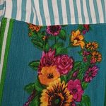 Tolani  COLLECTION MIXED MEDIA STRIPED BUTTON FRONT BOLD FLORAL FLOWY BACK TUNIC Photo 11