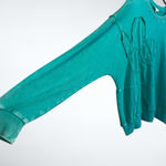 easel  Flower Patch Terry Knit in Atlantis Green Size S Photo 4