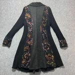 Artsy Mohair Wool Blend Jacket Boutique Coat Crochet Lace Detail Large Boho Black Size undefined Photo 5