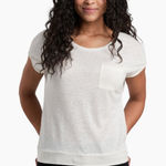 Kuhl  Ivory Brisa Twist Short Sleeve Women's Knit Top O4 Photo 0