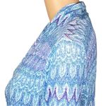 Chico's CHICO’S blue/purple/silver metallic open lightweight cardigan. Size “0”=Small/4. Photo 5