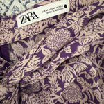 ZARA  Purple Knotted Midi Skirt - Size M Photo 3