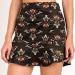 Free People Roll With Us Mini Crushed Black Corduroy Velvet Skirt Boho Size 2 Photo 0