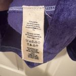 Free People We The Shirt Womens M Crushed Velvet Velour Long Sleeve Purple Top Photo 3