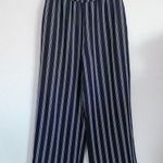 ZARA  Striped Elastic Ruffle Waist Pant Size Medium Photo 1