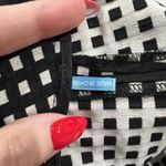 J. McLaughlin  Size 2 Dress Pants Black Cosmo Gingham Flat Front Straight Leg Photo 6