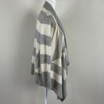 Garnet Hill  Cashmere Stripped Scarf‎ Open Knit Cardigan Size XS Photo 3