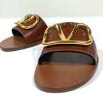 Valentino Garavani VLOGO Leather Slide Sandals Tan 36 6 NEW WS0M21HWS0CR Photo 8