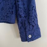 Chico's  Black Label Blue Lace Cropped Jacket Size 1 Photo 8