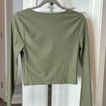 Victoria Sport Sz S Fabulous Green Crop Knit Top Photo 8