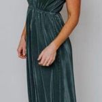 Baltic Born Athena Pleated Maxi Dress Teal Blue Green Size XS Photo 0