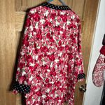 Jovie Women’s boho oversized Floral and Polka Dot Coat size L Red Size L Photo 7