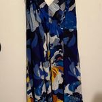 Jones New York size 16 Floral Halter Maxi Dress - Blue and Orange Photo 1