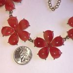 Floral Pink Melon Color Boho Retro Statement Necklace Photo 2