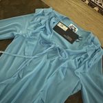 Future Collective Women's Long Sleeve Ruffle Maxi Dress -  Light Blue Photo 5