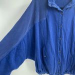 Alexander Wang T By  Blue Boho Zip Up Bomber Jacket Size Small Photo 7