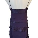 S.L. Fashions Purple Tiered Prom Cocktail Dress with Spaghetti Straps. Size 6P Photo 3