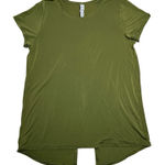 Lululemon Womens Open Up Tie Back Tee Size 6 Green Olive Modal Athleisure Gym Photo 0