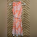 Loft Ann Taylor Coral Paisley Floral Print Lace Trim Halter Dress,Size 0,NWT Photo 5